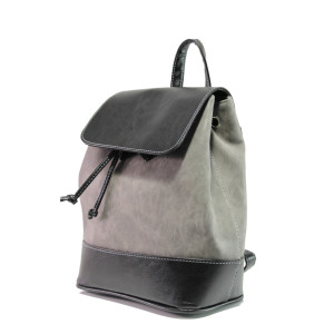 Сива дамска чанта, здрава еко-кожа - удобство и стил за вашето ежедневие N 100013290