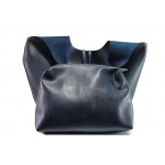 Тъмносиня дамска чанта, здрава еко-кожа - удобство и стил за вашето ежедневие N 100013285