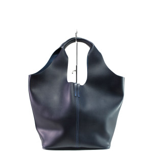 Тъмносиня дамска чанта, здрава еко-кожа - удобство и стил за вашето ежедневие N 100013285