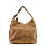Кафява дамска чанта, здрава еко-кожа - удобство и стил за вашето ежедневие N 100013287
