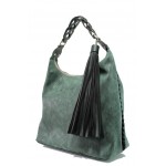 Зелена дамска чанта, здрава еко-кожа - удобство и стил за вашето ежедневие N 100013286