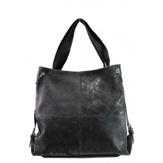Черна дамска чанта, здрава еко-кожа - удобство и стил за вашето ежедневие N 100013359