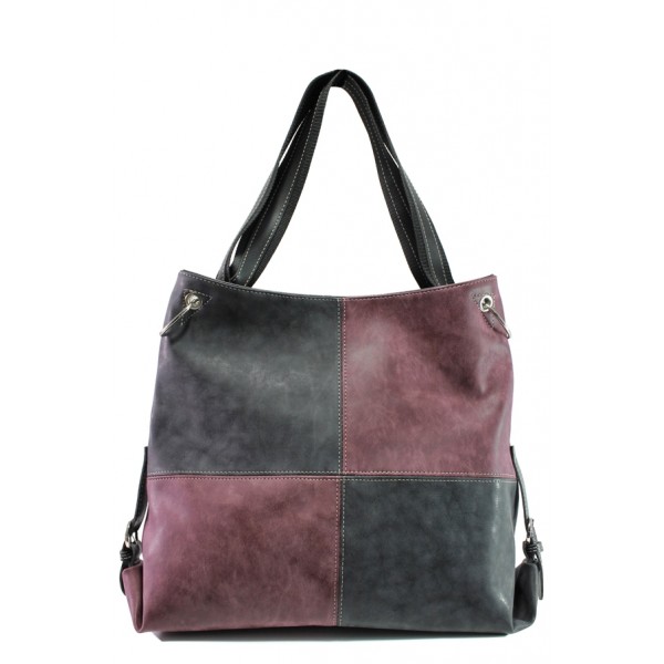 Черна дамска чанта, здрава еко-кожа - удобство и стил за вашето ежедневие N 100013360