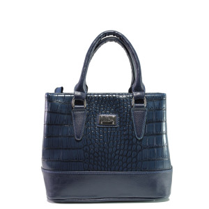 Тъмносиня дамска чанта, здрава еко-кожа - удобство и стил за вашето ежедневие N 100013348