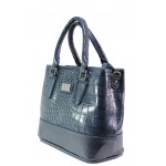 Тъмносиня дамска чанта, здрава еко-кожа - удобство и стил за вашето ежедневие N 100013348