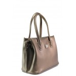 Светлокафява дамска чанта, здрава еко-кожа - удобство и стил за вашето ежедневие N 100013435
