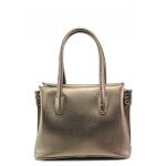 Светлокафява дамска чанта, здрава еко-кожа - удобство и стил за вашето ежедневие N 100013435