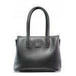 Черна дамска чанта, здрава еко-кожа - удобство и стил за вашето ежедневие N 100013431
