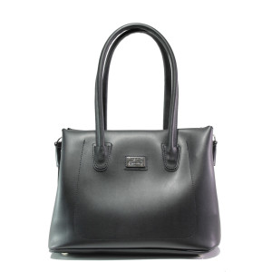 Черна дамска чанта, здрава еко-кожа - удобство и стил за вашето ежедневие N 100013431