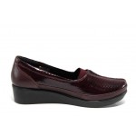 Винени ортопедични дамски обувки с платформа, естествена кожа - всекидневни обувки за пролетта и лятото N 100012079