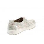 Бели анатомични дамски обувки с равна подметка, естествена кожа - всекидневни обувки за пролетта и лятото N 100012106