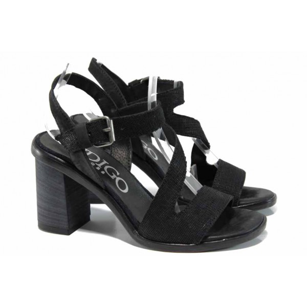 Черни анатомични дамски сандали, естествена кожа - всекидневни обувки за пролетта и лятото N 100012497