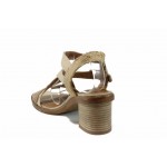Бежови анатомични дамски сандали, естествена кожа - всекидневни обувки за пролетта и лятото N 100012499