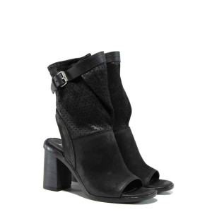 Черни летни анатомични дамски боти, естествена кожа - всекидневни обувки за пролетта и лятото N 100012506