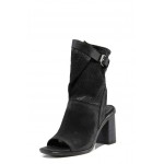 Черни летни анатомични дамски боти, естествена кожа - всекидневни обувки за пролетта и лятото N 100012506