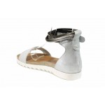 Бели анатомични дамски сандали, естествена кожа - ежедневни обувки за пролетта и лятото N 100012656