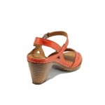 Червени ортопедични дамски сандали, естествена кожа - ежедневни обувки за пролетта и лятото N 100012837