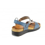 Сини ортопедични дамски сандали, естествена кожа - ежедневни обувки за пролетта и лятото N 100012843