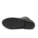 Черни дамски боти, естествена кожа - всекидневни обувки за есента и зимата N 100012923