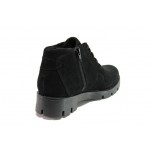 анатомични черни дамски боти, естествен велур - всекидневни обувки за есента и зимата N 100012993