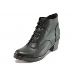 Анатомични черни дамски боти, естествена кожа - всекидневни обувки за есента и зимата N 100012991