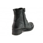 Черни дамски боти, естествена кожа - ежедневни обувки за есента и зимата N 100013186