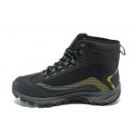 Черни юношески боти, текстилна материя - спортни обувки за есента и зимата N 100013303
