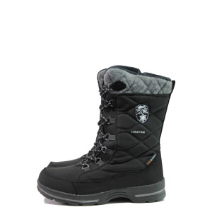 Черни юношески апрески, текстилна материя - ежедневни обувки за есента и зимата N 100013441