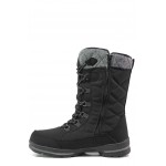 Черни юношески апрески, текстилна материя - ежедневни обувки за есента и зимата N 100013441