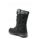 Черни юношески апрески, текстилна материя - ежедневни обувки за есента и зимата N 100013441