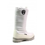 Бели дамски ботуши, текстилна материя - ежедневни обувки за есента и зимата N 100013439