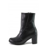 Анатомични черни дамски боти, естествена кожа - ежедневни обувки за есента и зимата N 100013466