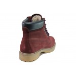Винени дамски боти, естествен набук - ежедневни обувки за есента и зимата N 100013476