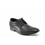Черни детски обувки, здрава еко-кожа - официални обувки за целогодишно ползване N 100012375