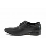 Черни детски обувки, здрава еко-кожа - официални обувки за целогодишно ползване N 100012374