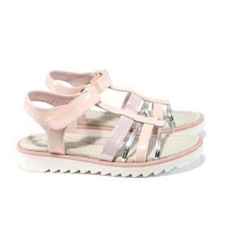 Розови анатомични детски сандали, здрава еко-кожа - всекидневни обувки за пролетта и лятото N 100012674