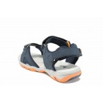 Сини анатомични детски сандали, здрава еко-кожа - ежедневни обувки за пролетта и лятото N 100012658