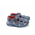 Сини анатомични детски сандали, здрава еко-кожа - ежедневни обувки за пролетта и лятото N 100012662