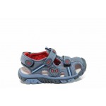 Сини анатомични детски сандали, здрава еко-кожа - ежедневни обувки за пролетта и лятото N 100012662