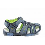 Сини анатомични детски сандали, здрава еко-кожа - ежедневни обувки за пролетта и лятото N 100012660