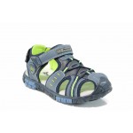 Сини анатомични детски сандали, здрава еко-кожа - ежедневни обувки за пролетта и лятото N 100012660