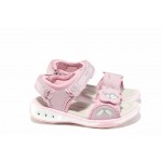 Розови анатомични детски сандали, здрава еко-кожа - всекидневни обувки за пролетта и лятото N 100012677