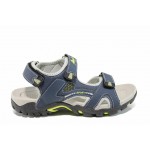 Сини анатомични детски сандали, здрава еко-кожа - ежедневни обувки за пролетта и лятото N 100012665