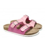 Розови анатомични детски чехли, здрава еко-кожа - ежедневни обувки за пролетта и лятото N 100012769