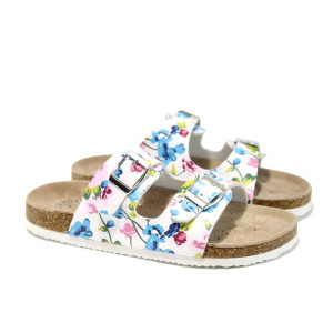 Бели анатомични детски чехли, здрава еко-кожа - ежедневни обувки за пролетта и лятото N 100012770