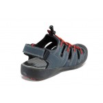 Сини детски сандали, здрава еко-кожа - ежедневни обувки за пролетта и лятото N 100012765