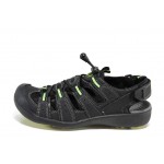 Черни детски сандали, здрава еко-кожа - ежедневни обувки за пролетта и лятото N 100012766