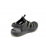 Черни детски сандали, здрава еко-кожа - ежедневни обувки за пролетта и лятото N 100012766