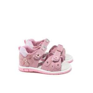 Розови анатомични детски сандали, здрава еко-кожа - ежедневни обувки за пролетта и лятото N 100012753