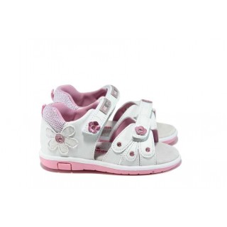Бели анатомични детски сандали, здрава еко-кожа - ежедневни обувки за пролетта и лятото N 100012754